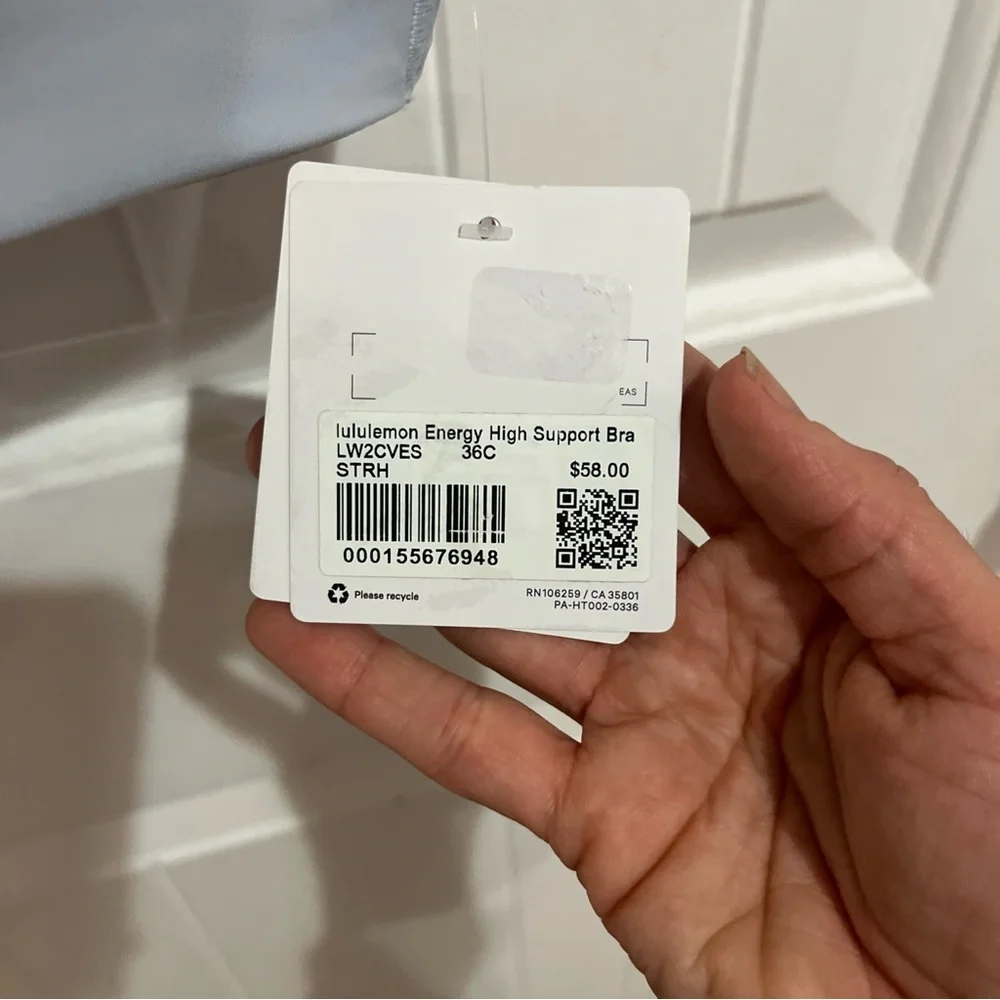 Lululemon Athletica Light Gray Cross-Back Sports Bra - Picture 4 of 7